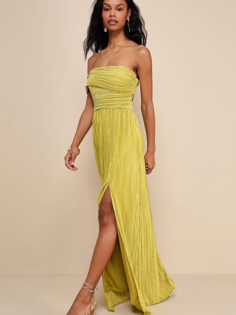 NWT Lulu’s pleated formal maxi dress - Picture 3 of 4